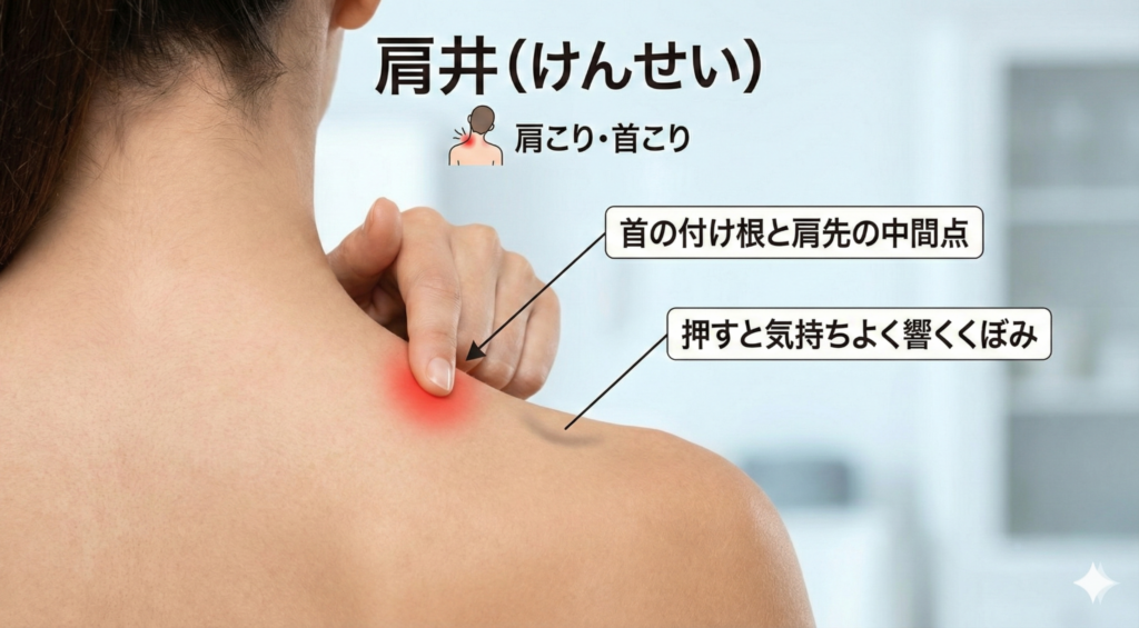 けんせいの位置を示すイラスト