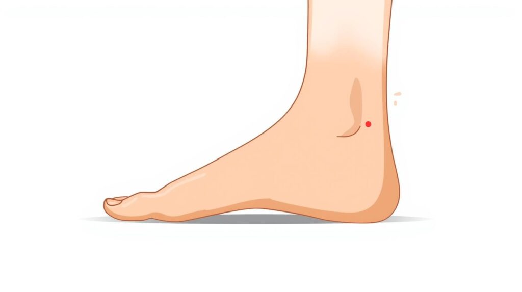 安眠のツボと呼ばれるたいけいのツボの位置を示すイラスト