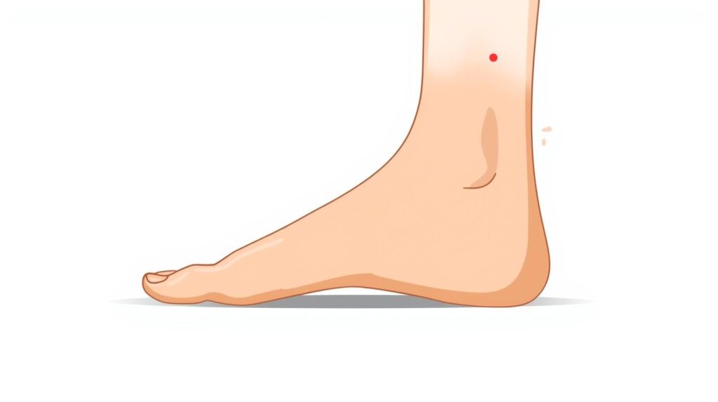 安眠のツボと呼ばれるさんいんこうのツボの位置を示すイラスト